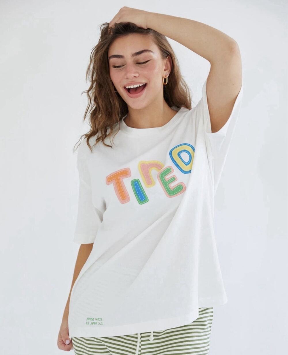 See the Way I See Tired Graphic T-Shirt White 2XL - Mental Health Awareness